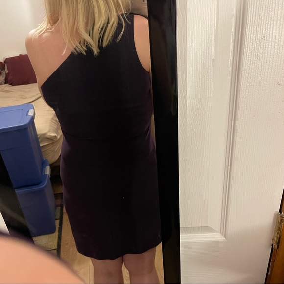 Scarlett one shoulder rhinestone purple dress- size 14 - Picture 2 of 8